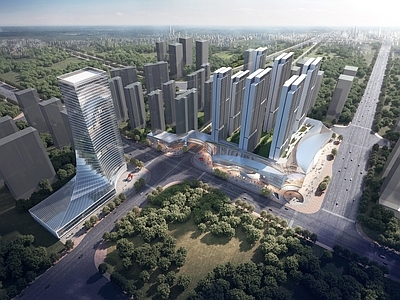 现代主义商业综合体 国际化大社区 高层住宅 商业综合体 高层办公楼 现代美学