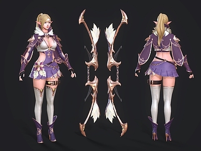 null虚拟人物 游戏女战士 游戏角色 动漫人物