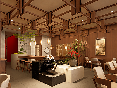 新中式中餐厅 新中式 糖水店 现代诧寂