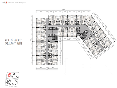 公寓建筑 小户型公寓 标准间 loft公寓 酒店标准间 高层公寓