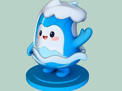 极简雕塑摆件 卡通水IP人物