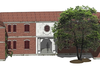 欧式古建风格建筑 民国建筑 老上海 红砖建筑