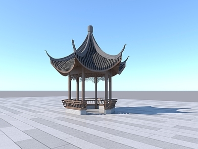 中式古建景观亭