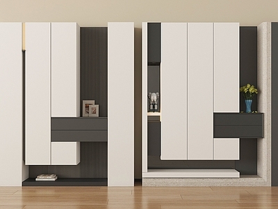 意式极简玄关柜 入户鞋柜玄关鞋柜 隔断柜装饰柜