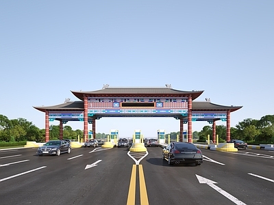 中式古建大门