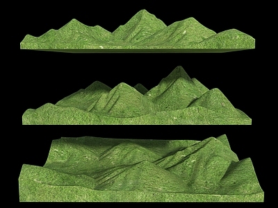 极简微地形 群山山脉 山体 公园景观 公园景观地形
