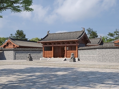 中式古建四合院