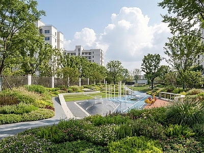 现代主义口袋公园 街心公园 口袋公园 现代风格