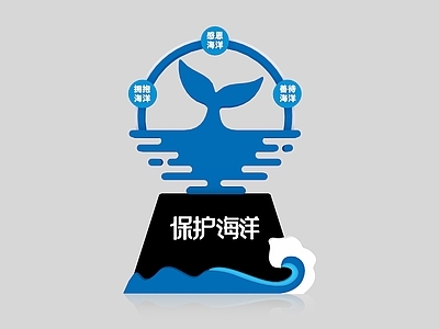 极简雕塑 海洋环保雕塑 爱护环境雕塑 保护海洋生态雕塑 海边造型景观 户外小品