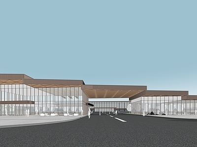 新中式展览馆建筑 展览馆建筑设计 展示中心设计 会所展示中心