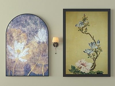 新中式挂画组合 装饰画挂画