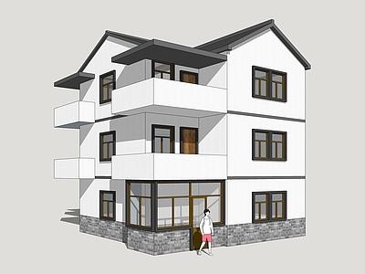 新中式乡村民房 乡村自建房 乡村民居建筑
