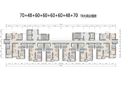 保障性住房 公租房 保障房 60平米T8户型