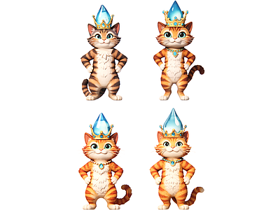 卡通雕塑摆件 水晶猫咪