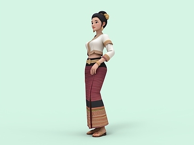 中式虚拟人物 傣族少女 傣族 傣族服饰 傣族美女