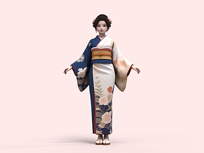 日式虚拟人物 和服 和服美女