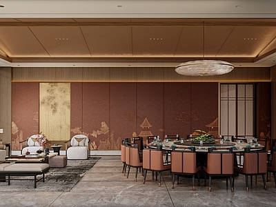 新中式包厢 高端会所餐厅包间