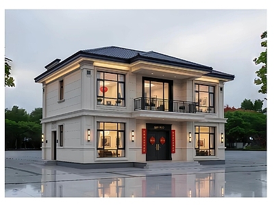 别墅建筑 二层别墅方案图