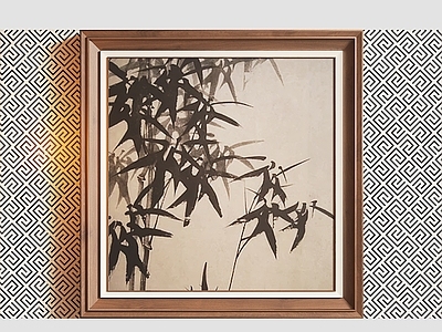 中式挂画 装饰画 竹子