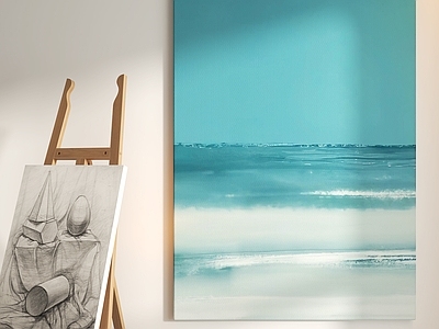 极简艺术展厅 画展 画室