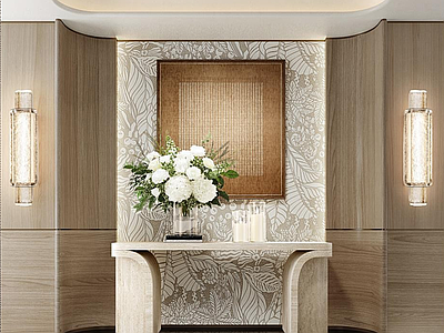 背景墙节点 玄关端景背景墙 走道玄关背景造型 玄关背景造型墙 走道端景造型墙 豪宅玄关背景墙