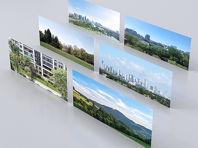 现代主义外景 环绕背景户外背景 城市植被环绕背景