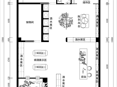 烟酒店 原木风烟酒超市