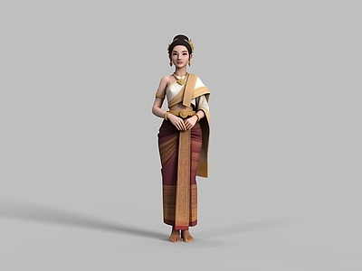 中式虚拟人物 泰国美女 泰式 泰国服装