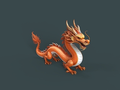 中式雕塑 中国龙 龙雕塑 龙美陈 龙摆件