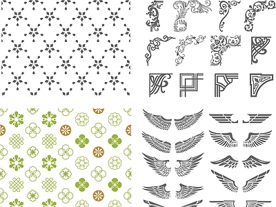 其他图库 线稿 贴图 纹理 花纹 中式