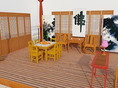 中式茶馆 禅房