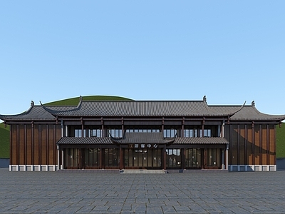 中式古建其他公共建筑 古建游客中心