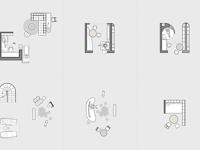 家具图库 场景化家具组合 起居室 软榻 躺椅 楼梯