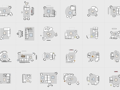 家具图库 网红家具组合 顶级软装 客厅家具 超火设计图库