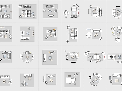 家具图库 网红家具组合 顶级家具 客厅家具 超火设计图库