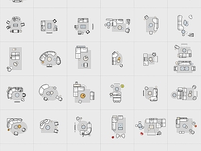 家具图库 网红家具组合 顶级软装 客厅家具 超火设计图库