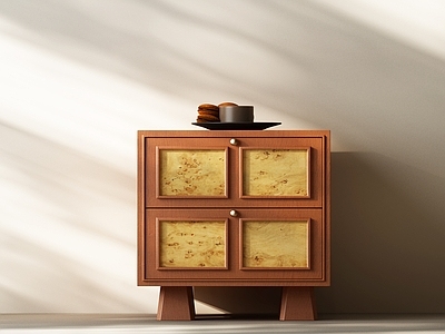 中古风床头柜