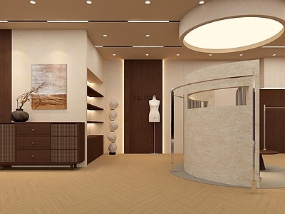 奶油风服装店 服装店 原木风服装店 侘寂风 女装店