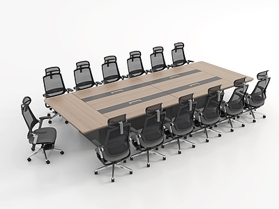 现代简约办公桌椅 会议桌 现代会议桌 会议桌椅组合 办公桌椅 桌椅