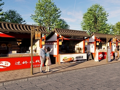 新中式集市 宋风仿古市集摊亭 宋风文化摊亭市集 唐宋风格市集摊亭 摊亭市集小商铺 中式仿古市集摊亭