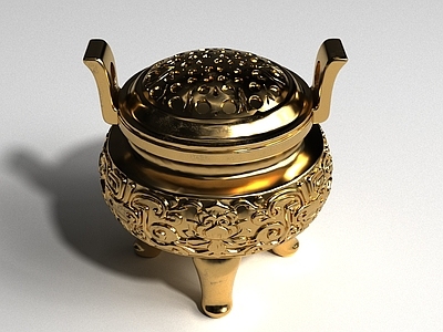 中式摆件组合 金香炉 祭祀品 家居摆件