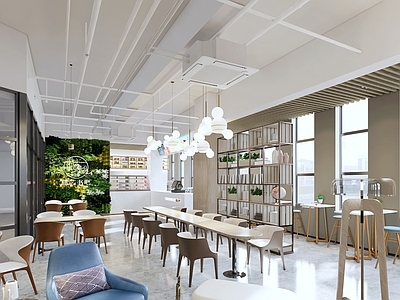 现代简约奶茶店