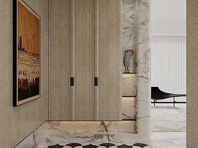 意式极简玄关 现代轻奢入户门厅 意式轻奢玄关 法式轻奢入户门厅
