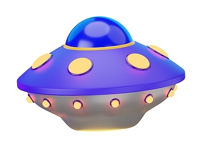 未来主义雕塑摆件 外星飞船 ufo 卡通外星飞船