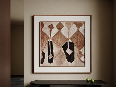 侘寂玄关 中古装饰画 客厅挂画 卧室挂画 油画 肌理画