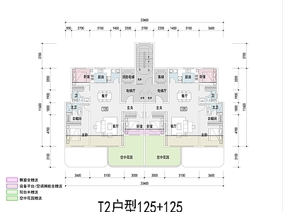 住宅楼建筑 四代住宅 T2小高层