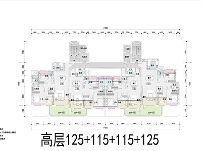 住宅楼建筑 T4户型 四代住宅