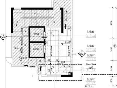 住宅楼建筑 住宅大堂装修图纸