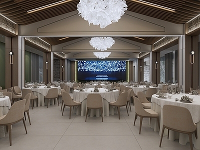 现代简约宴会厅 酒店宴会厅 会议会展中心 婚礼堂 宴会会所