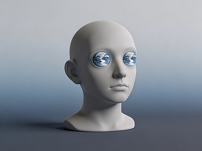 极简雕塑摆件 星球眼睛 眼睛星球